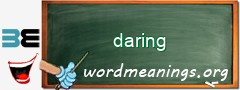 WordMeaning blackboard for daring